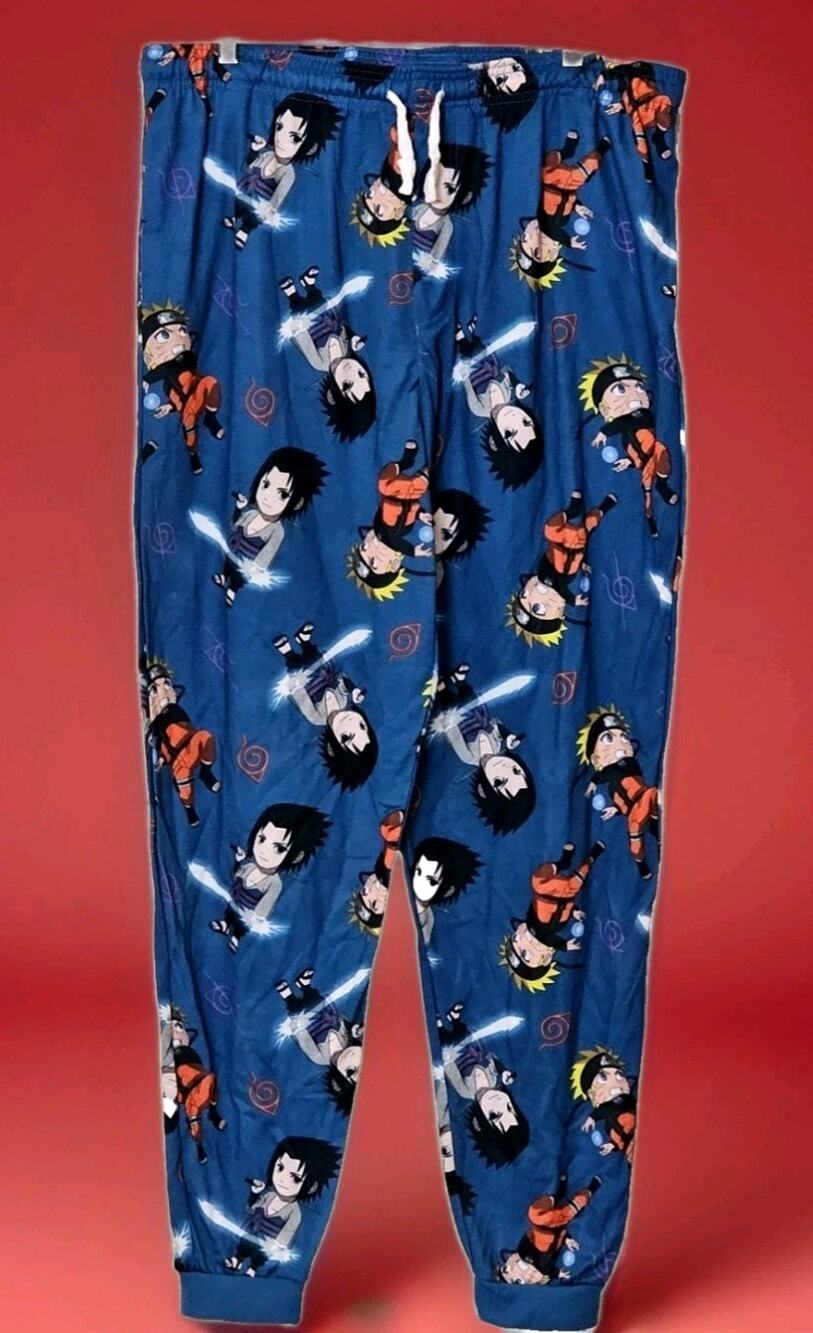 Naruto Shippuden Collection VizMedia Men's XL Sleep Pants Anime Stretch Joggers